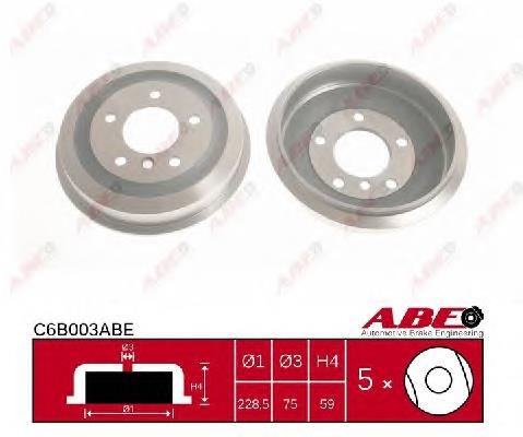 Tambor de freno trasero ABE C6B003ABE