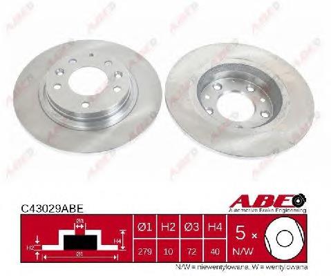 Disco de freno trasero ABE C43029ABE precio, desde 37,39 EUR