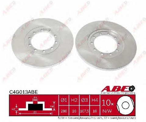 Disco de freno trasero C4G013ABE ABE