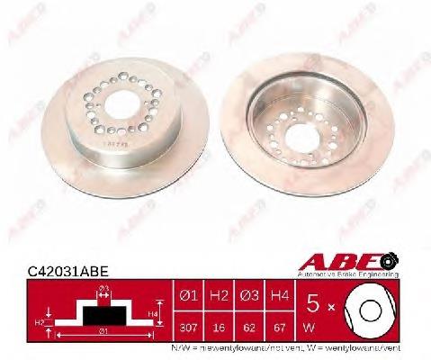 Disco de freno trasero C42031ABE ABE