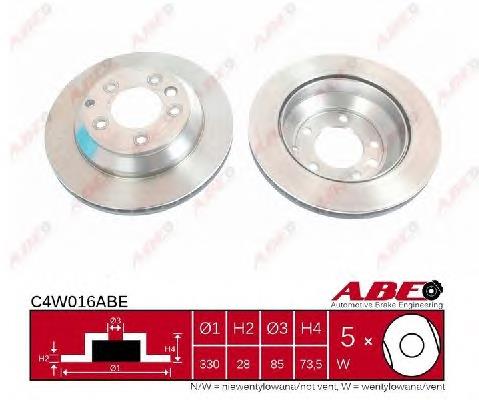 Disco de freno trasero ABE C4W016ABE precio, desde 59,66 EUR
