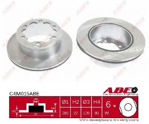Disco de freno trasero C4M015ABE ABE