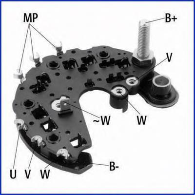 593174 VALEO alternador diodo puente rectificador