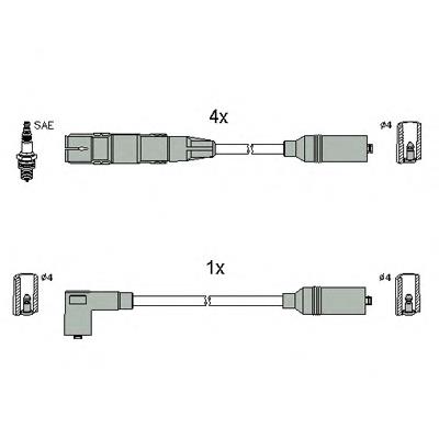 134831 Huco juego de cables de encendido