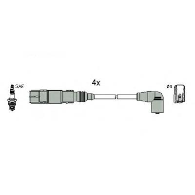 Juego de cables de encendido 134793 Huco