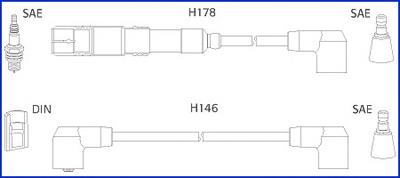 134755 Huco Cables de alta tensión, juego