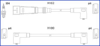 134707 Huco juego de cables de encendido