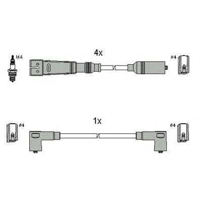 134786 Huco juego de cables de encendido