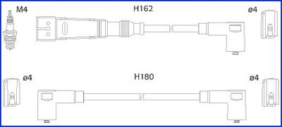 Juego de cables de encendido 134784 Huco