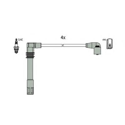 Cables de alta tensión, juego Audi TT  (1998-2006)