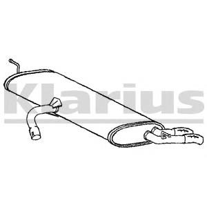 233123 Bosal Silenciador trasero