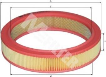 Filtro aire Mfilter A124