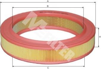 Filtro aire Mfilter A127