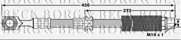 BBH7123 Borg&beck latiguillo de freno delantero