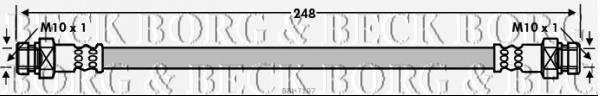 BBH7107 Borg&beck tubo flexible de frenos trasero