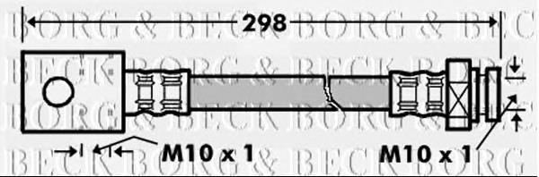 BBH7163 Borg&beck tubo flexible de frenos trasero