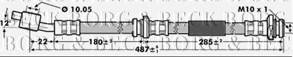 BBH7140 Borg&beck tubo flexible de frenos delantero derecho