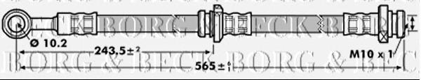 BBH7141 Borg&beck latiguillo de freno trasero izquierdo