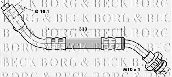 BBH7155 Borg&beck tubo flexible de frenos delantero izquierdo