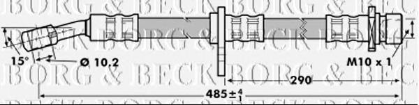 BBH7019 Borg&beck latiguillos de freno trasero derecho