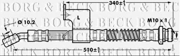 BBH7032 Borg&beck latiguillos de freno delantero izquierdo