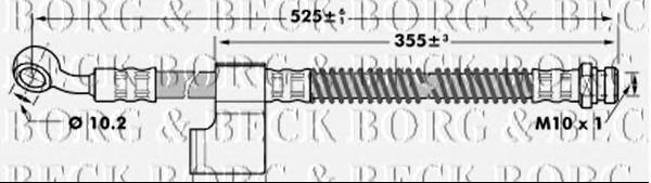 Tubo flexible de frenos delantero derecho BBH7037 Borg&beck