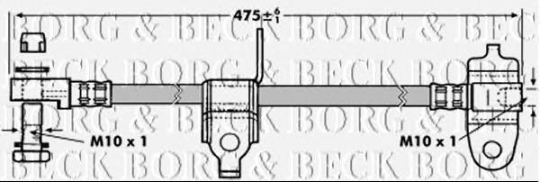BBH6996 Borg&beck latiguillos de freno delantero izquierdo