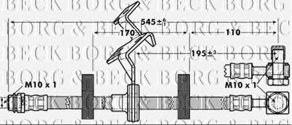 BBH7087 Borg&beck latiguillos de freno delantero izquierdo