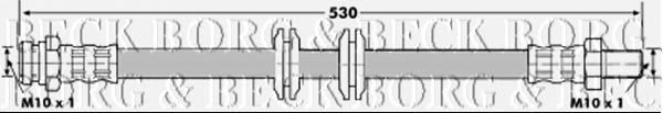 BBH7066 Borg&beck tubo flexible de frenos trasero