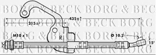 BBH7056 Borg&beck tubo flexible de frenos delantero derecho