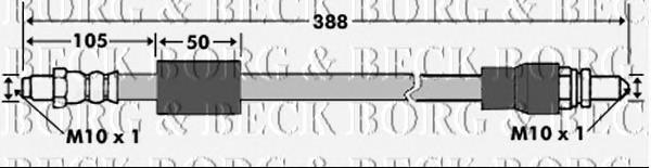 BBH7327 Borg&beck latiguillo de freno trasero