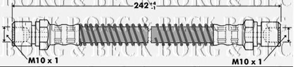 Tubo flexible de frenos trasero izquierdo BBH7343 Borg&beck