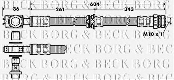 BBH7389 Borg&beck latiguillo de freno delantero