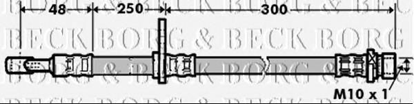 BBH7362 Borg&beck tubo flexible de frenos delantero derecho