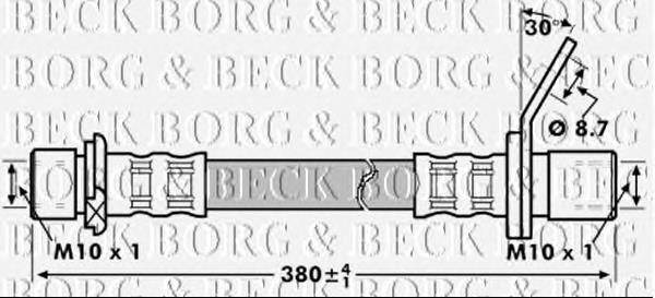 BBH7218 Borg&beck latiguillo de freno trasero izquierdo