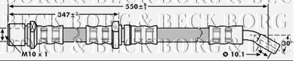 BBH7193 Borg&beck tubo flexible de frenos trasero izquierdo