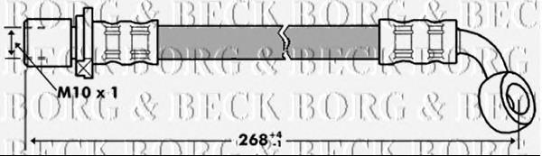 BBH7284 Borg&beck tubo flexible de frenos trasero izquierdo