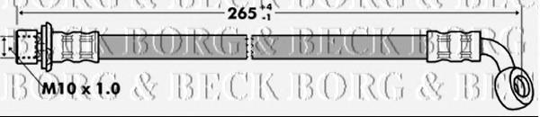 BBH7281 Borg&beck latiguillo de freno trasero izquierdo
