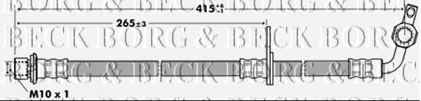 BBH7280 Borg&beck latiguillos de freno delantero derecho