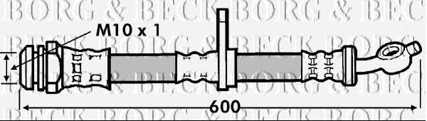 BBH7245 Borg&beck tubo flexible de frenos delantero derecho