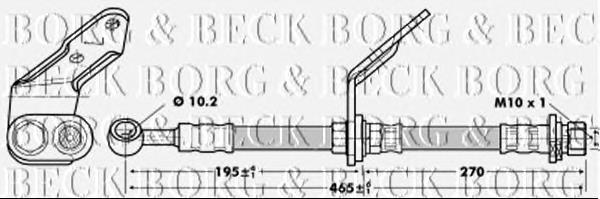 BBH6741 Borg&beck latiguillos de freno delantero izquierdo
