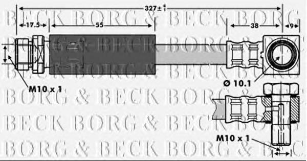 BBH6737 Borg&beck latiguillo de freno trasero