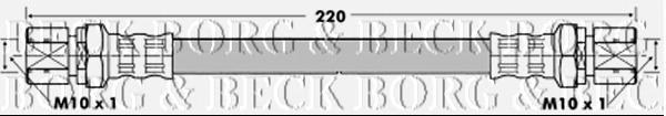 BBH6770 Borg&beck tubo flexible de frenos trasero