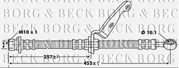 BBH6783 Borg&beck tubo flexible de frenos delantero izquierdo