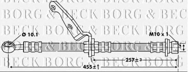 BBH6784 Borg&beck latiguillo de freno delantero