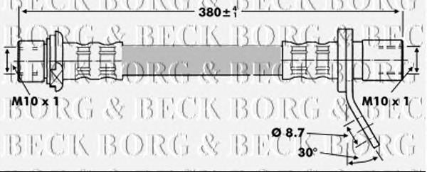 BBH6752 Borg&beck latiguillos de freno delantero izquierdo