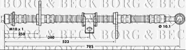 BBH6619 Borg&beck latiguillos de freno delantero izquierdo