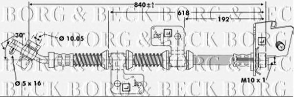 BBH6669 Borg&beck latiguillos de freno delantero izquierdo