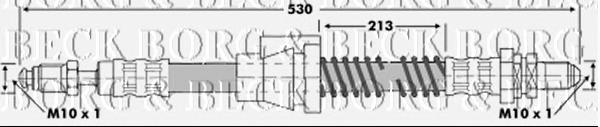 BBH6660 Borg&beck tubo flexible de frenos delantero izquierdo