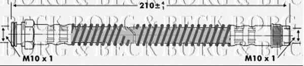 BBH6936 Borg&beck tubo flexible de frenos trasero